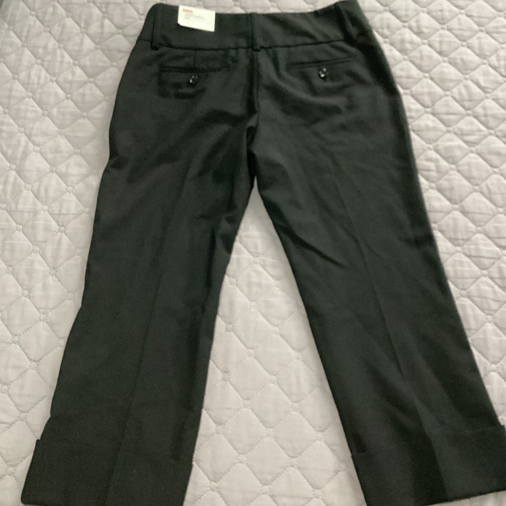 NWT EXPRESS women's Editor Pants Size 4 Black Cropped - Picture 10 of 12